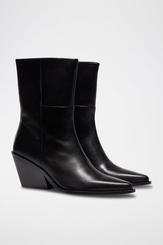 Bottines en cuir - Noir