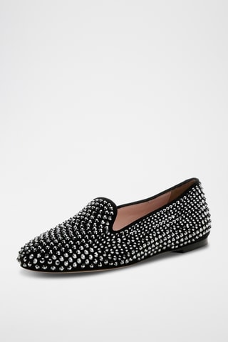 Slippers en cuir de chèvre - Noir