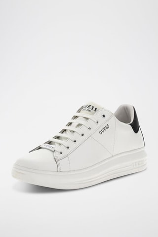 Baskets plateformes en cuir de veau Vibo - Blanc