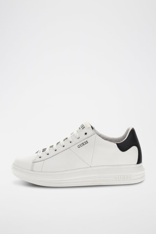 Baskets plateformes en cuir de veau Vibo - Blanc