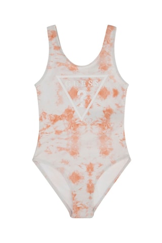 Maillot 1 pièce tie and dye - Blanc
