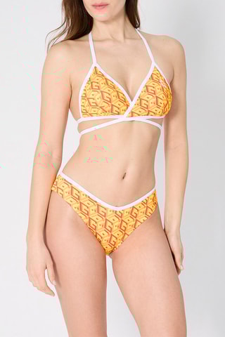 Haut de maillot portefeuille - Jaune