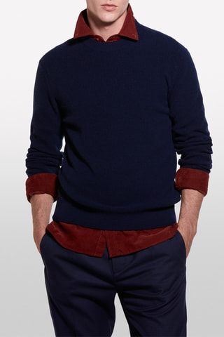 Pull en laine - Bleu marine