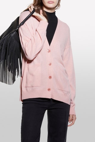 Gilet en laine et cachemire - Rose