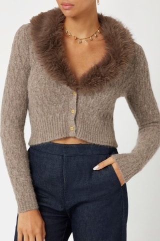 Gilet en alpaga - Taupe