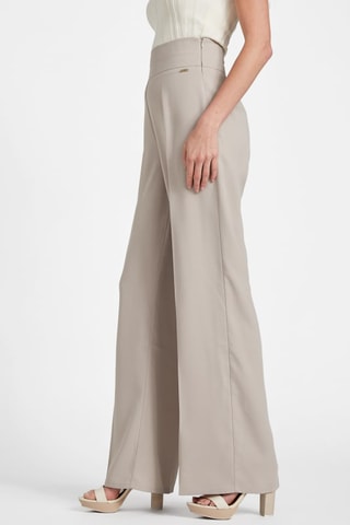 Pantalon palazzo taille haute - Taupe