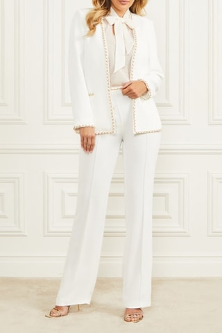 Pantalon taille haute - Blanc