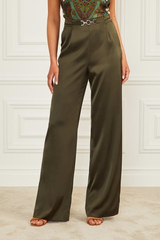 Pantalon regular - Vert olive