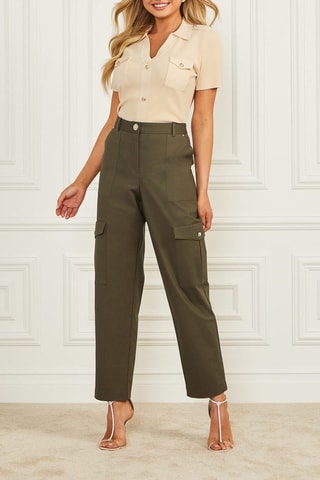 Pantalon cargo - Vert olive