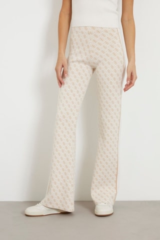 Pantalon regular taille haute - Beige