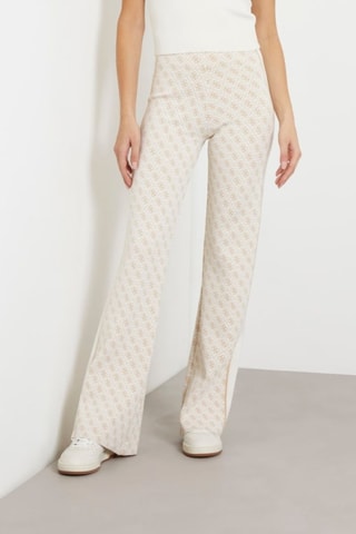 Pantalon regular taille haute - Beige