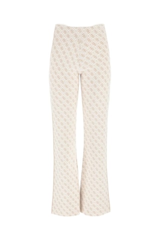 Pantalon regular taille haute - Beige