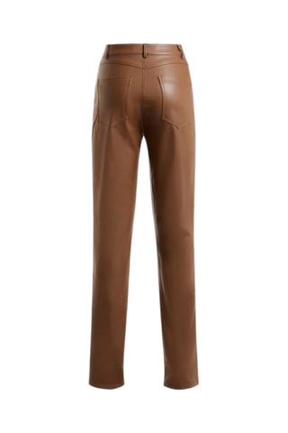 Pantalon taille haute - Marron