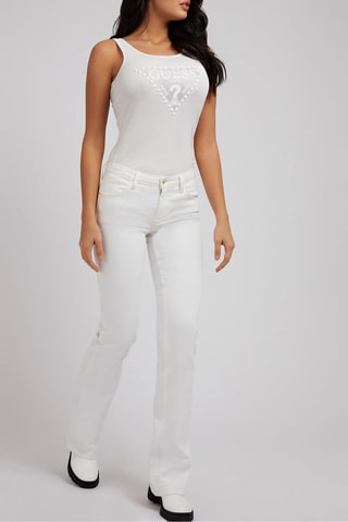 Pantalon bootcut Ecru