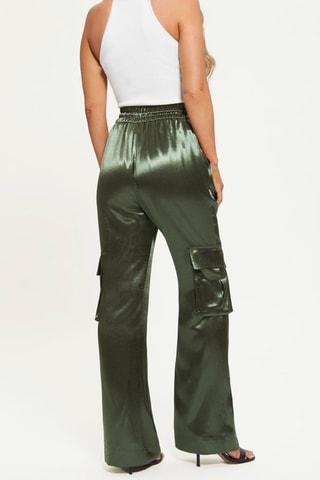 Pantalon taille haute - Kaki