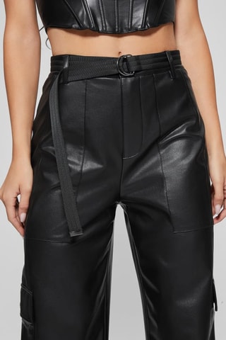 Pantalon regular taille haute - Noir