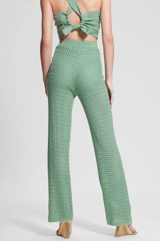 Pantalon palazzo taille haute - Vert d'eau