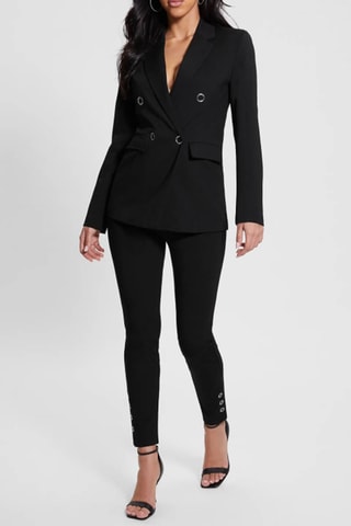 Pantalon slim taille haute - Noir