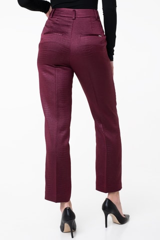 Pantalon regular 7/8 - Bordeaux