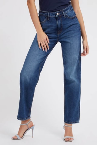 Jean relaxed taille haute - Bleu foncé