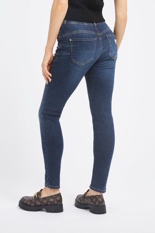 Jean skinny taille haute - Bleu