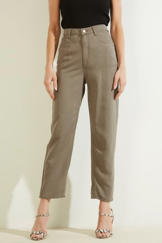 Jean mom taille haute - Kaki