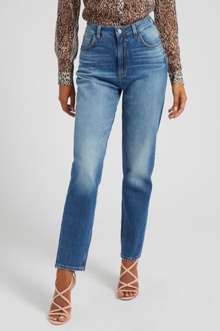 Jean mom taille haute - Bleu