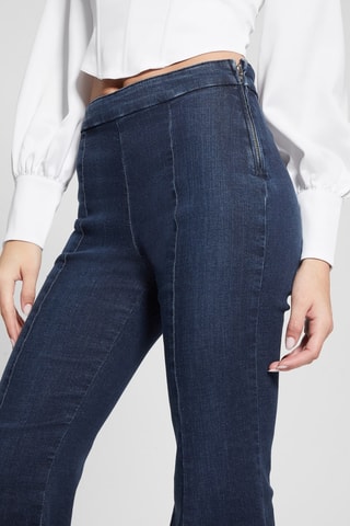 Jean flare 7/8 taille haute - Blue marine