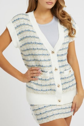 Veste en tweed - Blanc et ciel