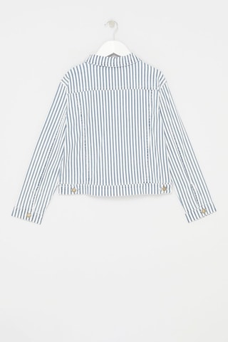 Veste en jean Blanc et bleu marine