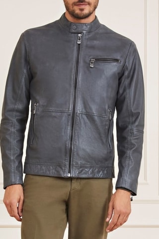 Veste en cuir - Anthracite