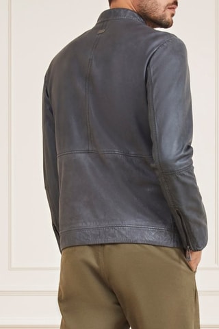 Veste en cuir - Anthracite