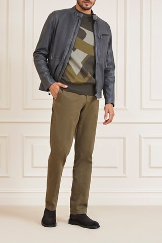 Veste en cuir - Anthracite