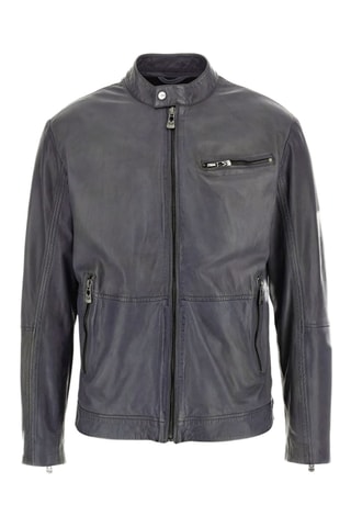 Veste en cuir - Anthracite