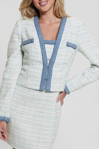 Veste en tweed - Blanc et ciel