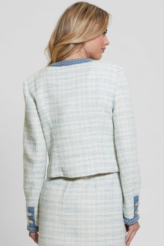 Veste en tweed - Blanc et ciel