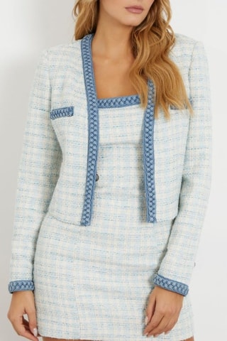 Veste en tweed - Blanc et ciel