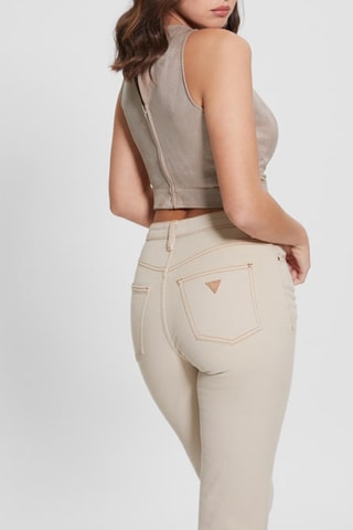 Crop top en velours - Marron