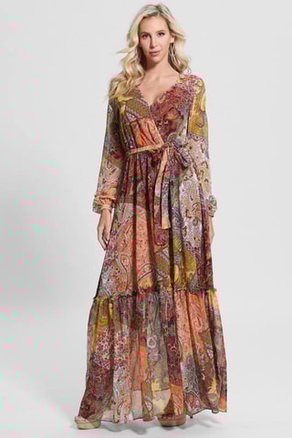 Robe longue Oriane - Marron