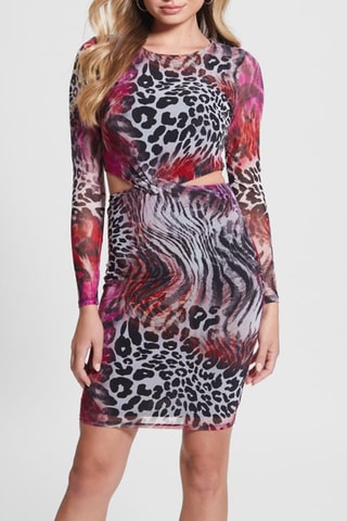 Robe fourreau Lainey - Violet et noir