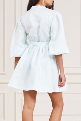 Robe patineuse en lin - Ciel