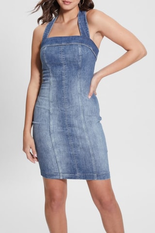 Robe fourreau en jean - Bleu