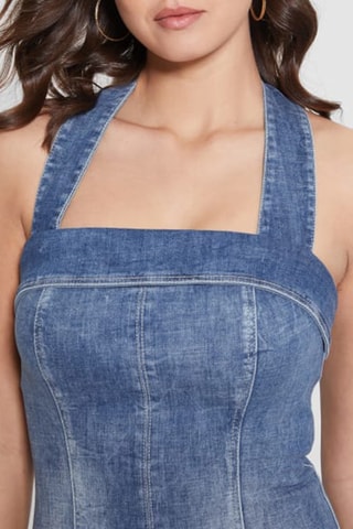 Robe fourreau en jean - Bleu