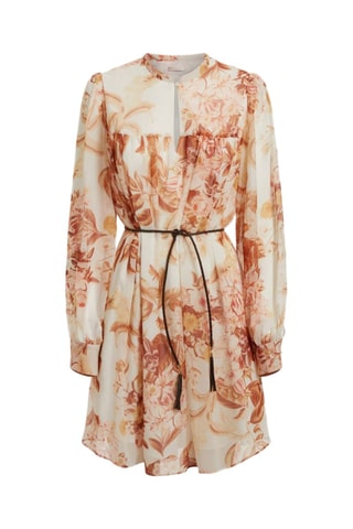 Robe patineuse - Ecru et corail