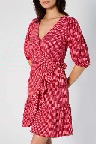 Robe droite Rouge et blanc