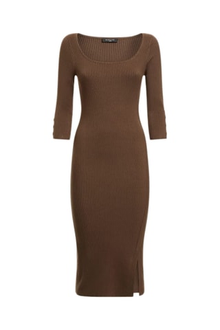 Robe midi - Marron