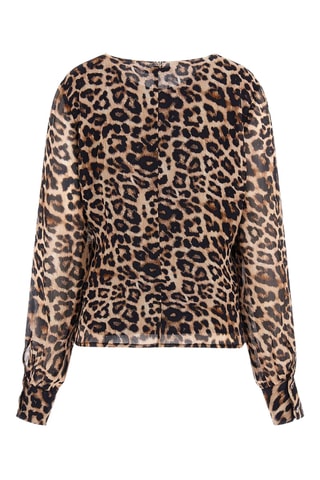 Chemisier portefeuille - Beige et marron