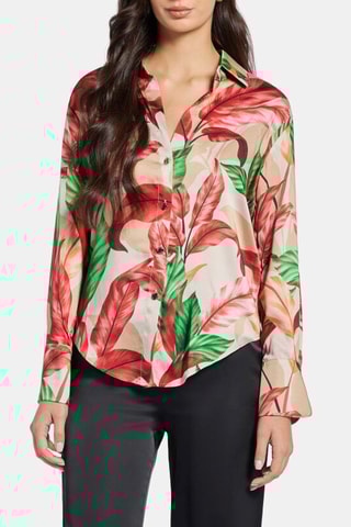 Chemisier - Rose clair et rouge