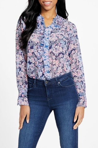 Chemisier slim - Bleu