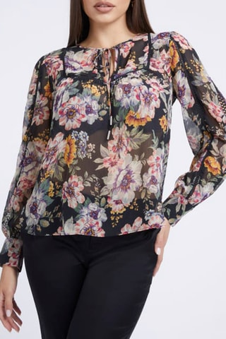 Blouse - Noir et rose
